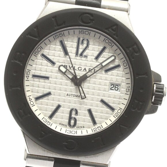 BVLGARI Diagono DG40SV Date Silver Dial Automatic Men's Watch_884120 - Picture 1 of 6